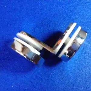 Bisagra REDONDA cristal/cristal 90º