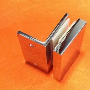 Bisagra cuadrada fijo pared/cristal