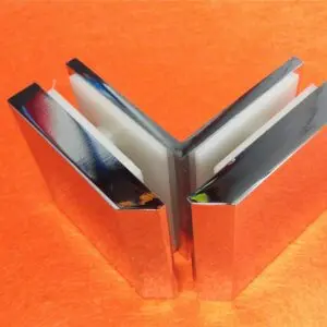 Bisagra cuadrada 90º cristal/cristal